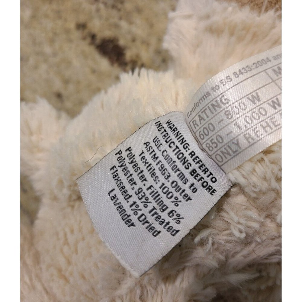 Intelex  Cozy Plush Weighted Dog Biege Tag Floppy Ears Flaxseed Lavender - Picture 6 of 12